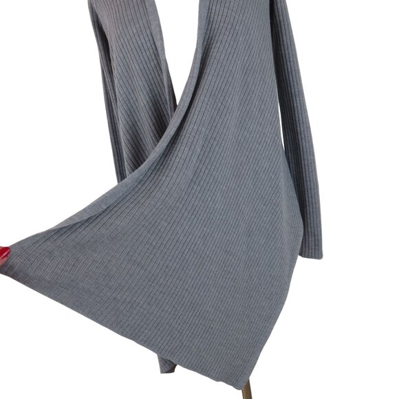 ATHLETA Women's Gray Merino Wool Blend Solstice Wrap Open Front Cardigan XXS - Picture 4 of 11